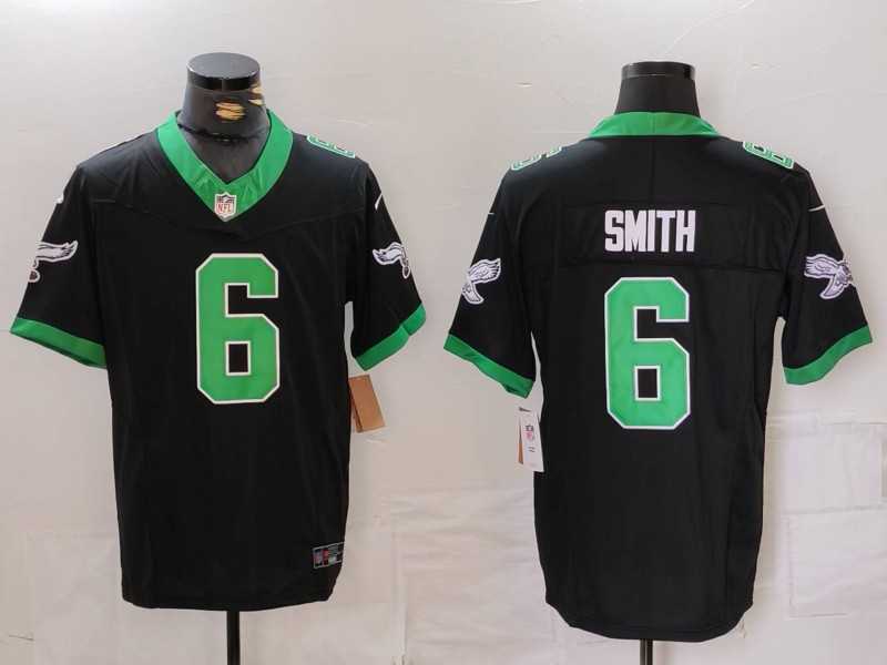 Men%27s Philadelphia Eagles #6 DeVonta Smith Limited Black Alternate FUSE Vapor Jersey->new york giants->NFL Jersey